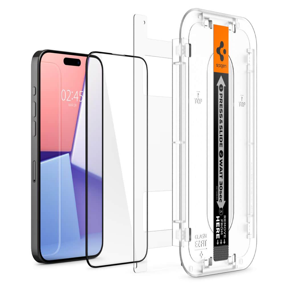 Spigen – Glas.tR EZ-FIT (2 ks) AGL06873 pro iPhone 15 Pro Max