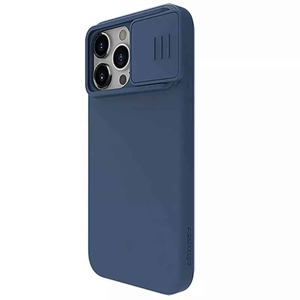 Nillkin - CamShield Silky MagSafe Silicone maska za iPhone 15 Pro Max - Midnight Blue