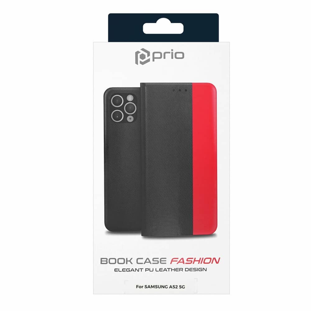 Prio Book Case Fashion pouzdro pro Samsung A52/ A52S 5G/ A52 5G černo-červené