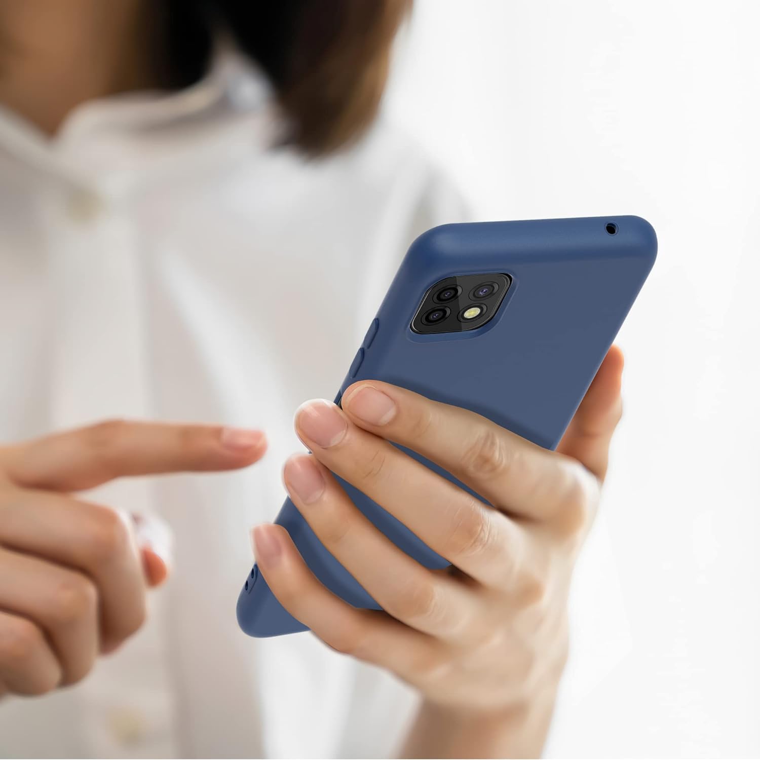 Měkké pouzdro pro SAMSUNG Galaxy A22 5G tmavě modré