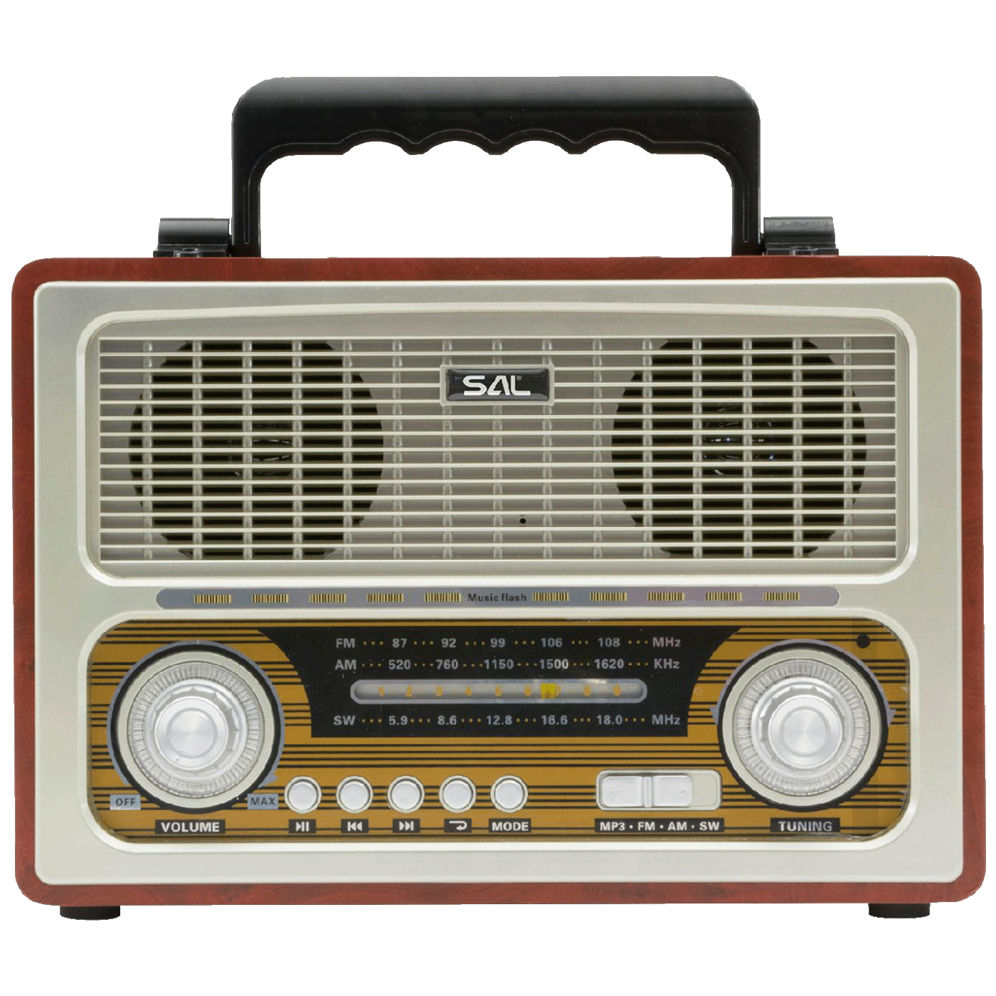 SAL Retro radio + BT bežični zvučnik, 4in1, FM, MP3, AUX - RRT 4B