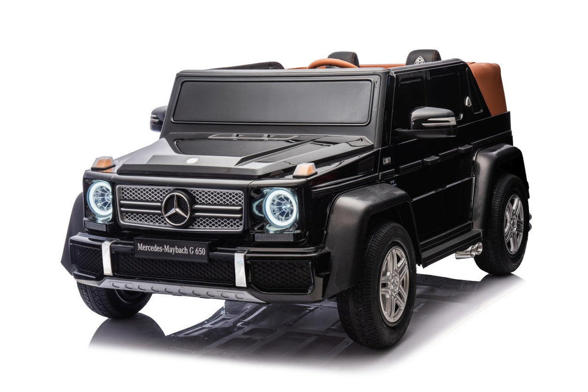 Licencirani auto na akumulator Mercedes Benz MAYBACH G650 STRONG - dvosjed - Crni