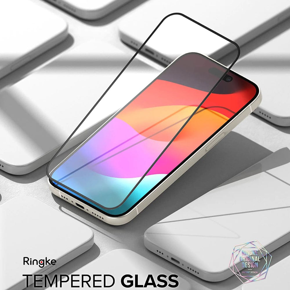 Ringke Cover Display ID Glass tvrzené sklo pro iPhone 15 Pro -černé