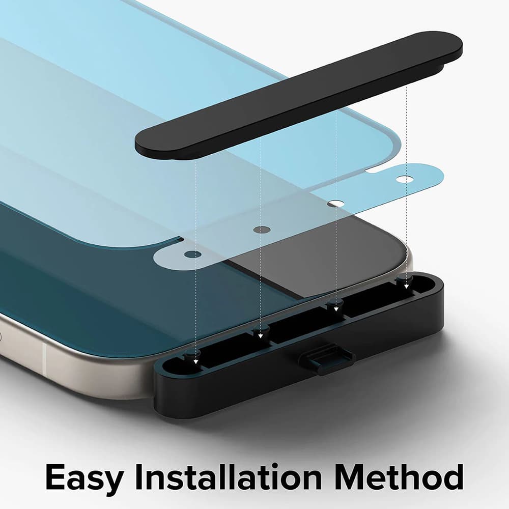 Ringke Cover Display ID Glass tvrzené sklo pro iPhone 15 Pro -černé