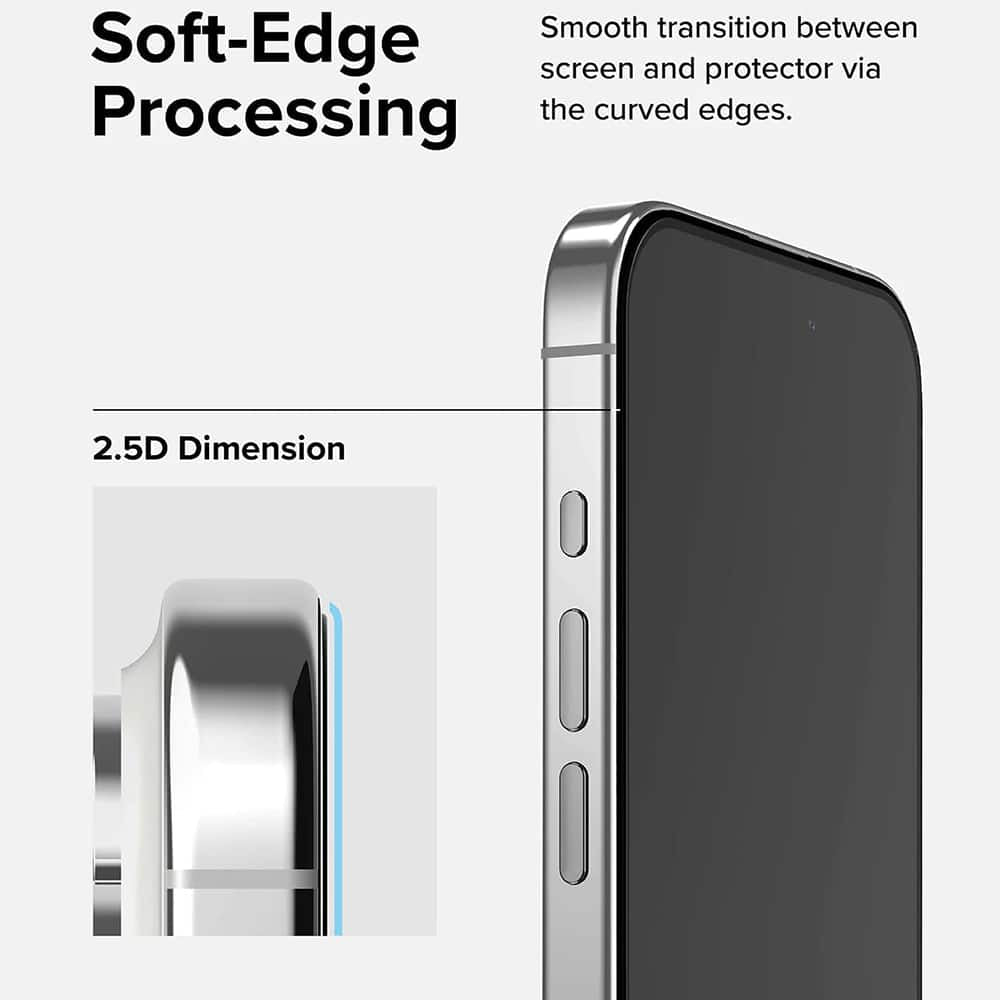 Ringke Cover Display ID Glass kaljeno staklo za iPhone 15 Pro Max -crno