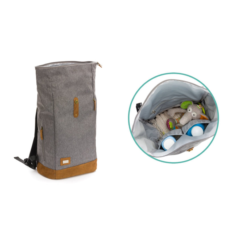 Fillikid torba/ruksak za mamu Rolltop Berlin, crna melange