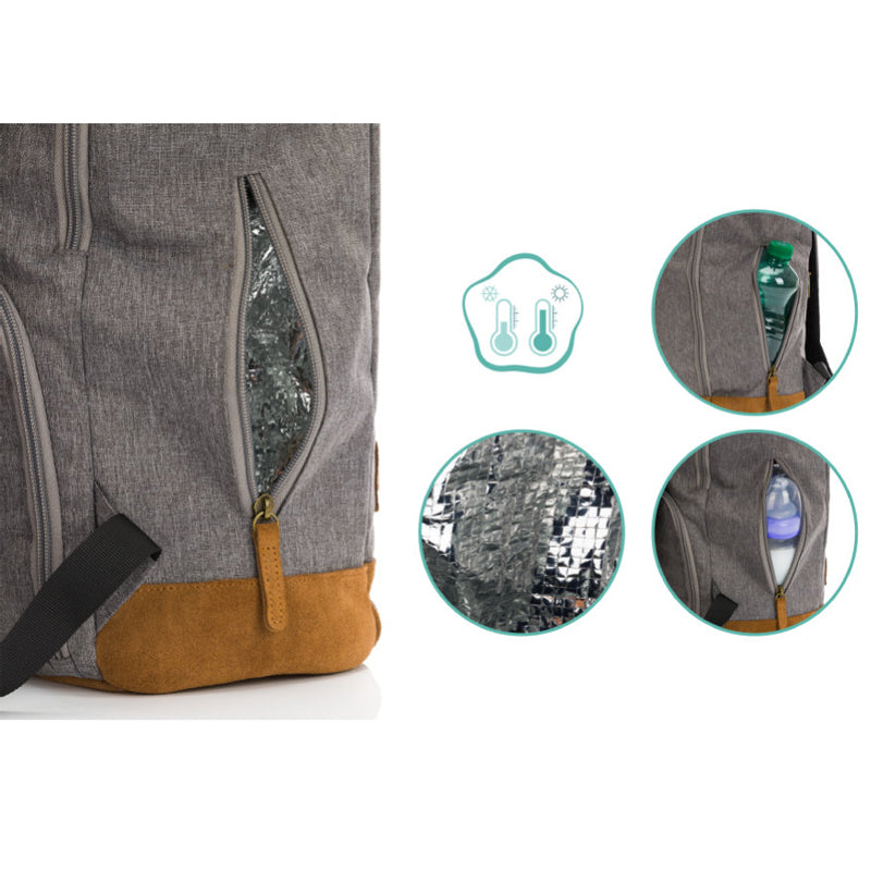 Fillikid torba/ruksak za mamu Rolltop Berlin, crna melange