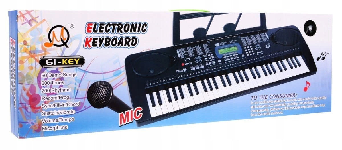 Dječji klavir MQ-6159UFB sa stalkom za note + mikrofon