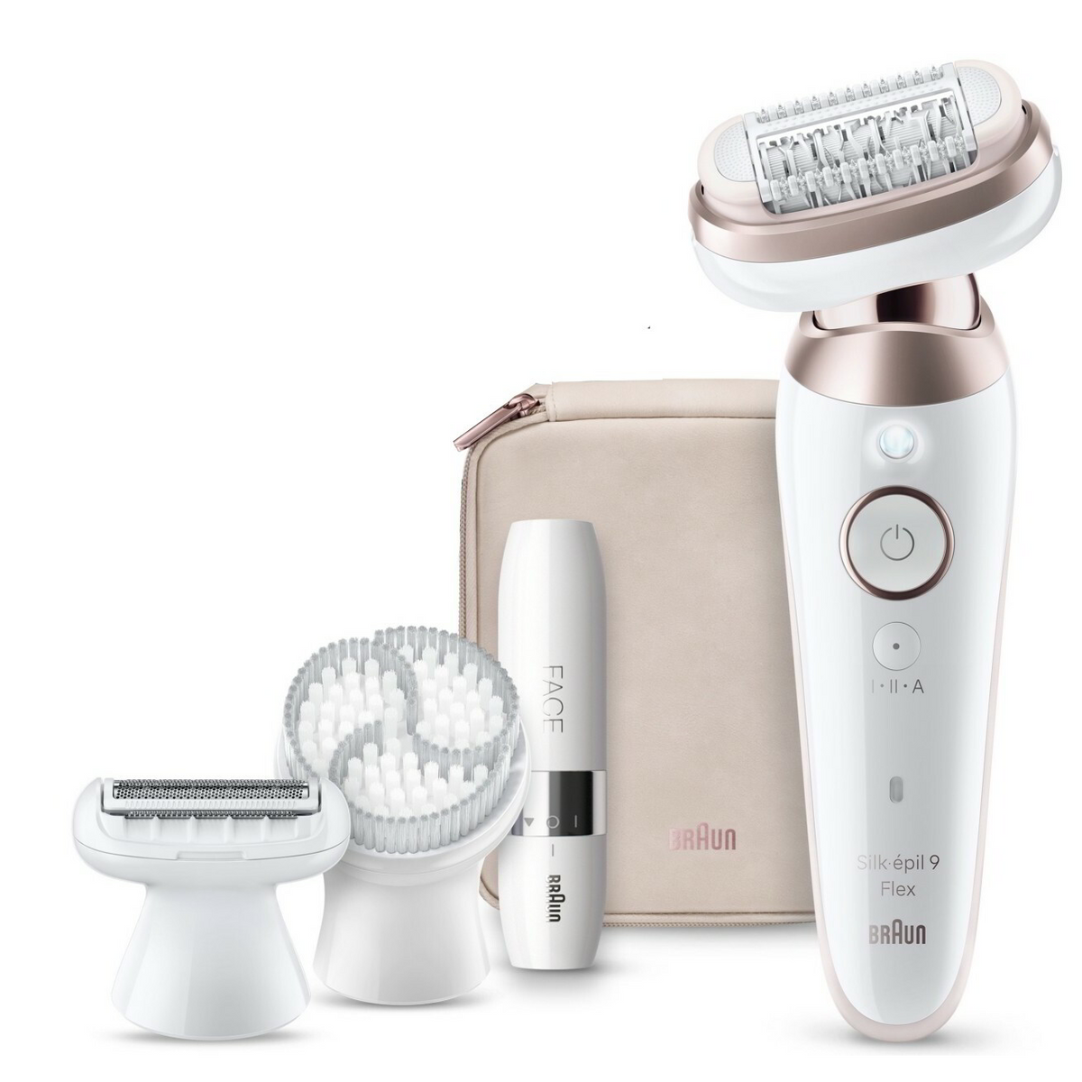 Braun Silk-épil 9 Flex 9-360 3D 40 pincete Ruža, Bijelo