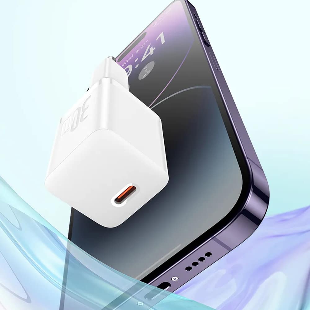 Baseus - síťová nabíječka (CCGN070401) - GaN - Type-C - rychlonabíjení - 30W - černá