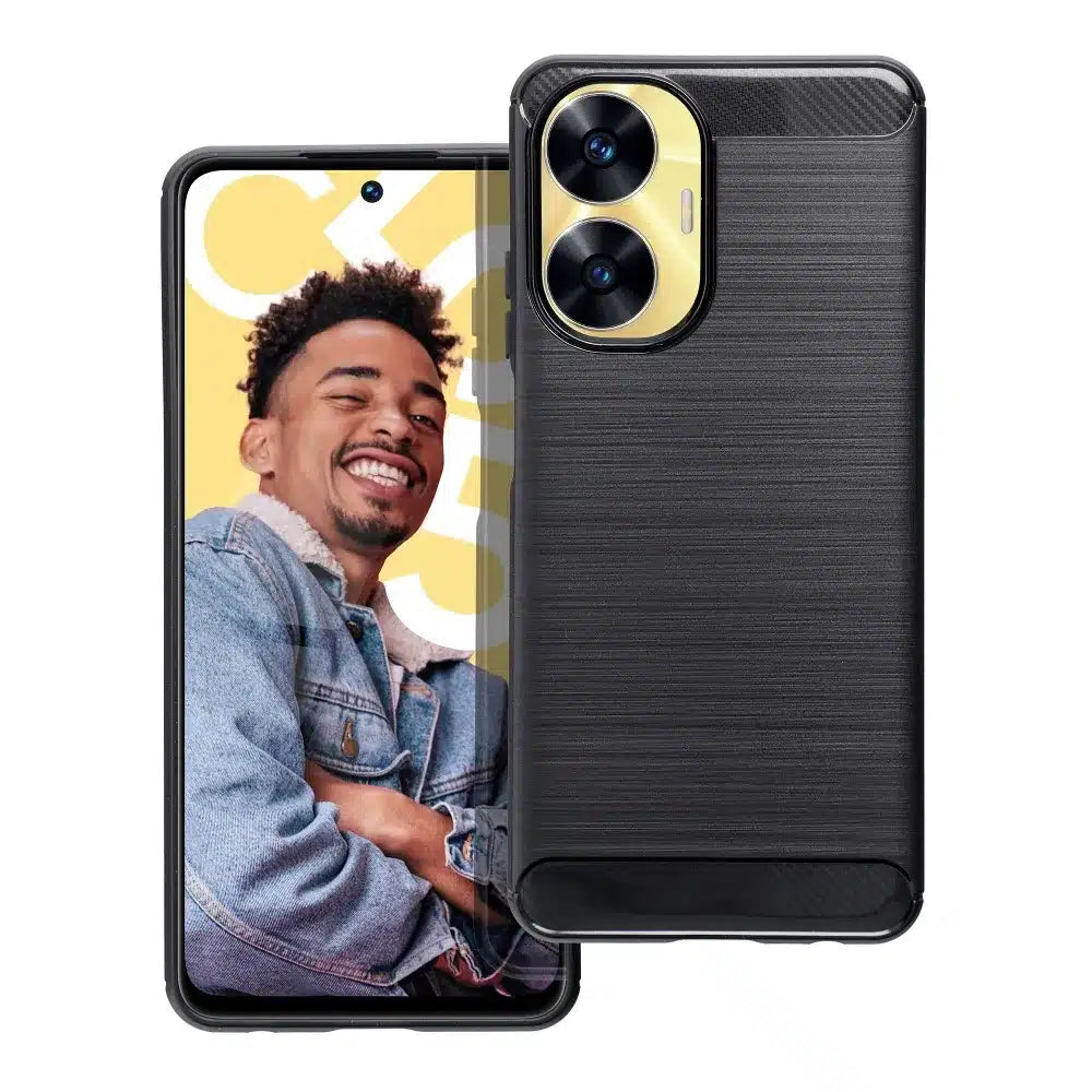 Obal na mobil CARBON Case pro REALME C55 černý