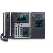 POLY Edge E400 IP Phone and PoE-enabled IP telefon Crno 8 linija IPS