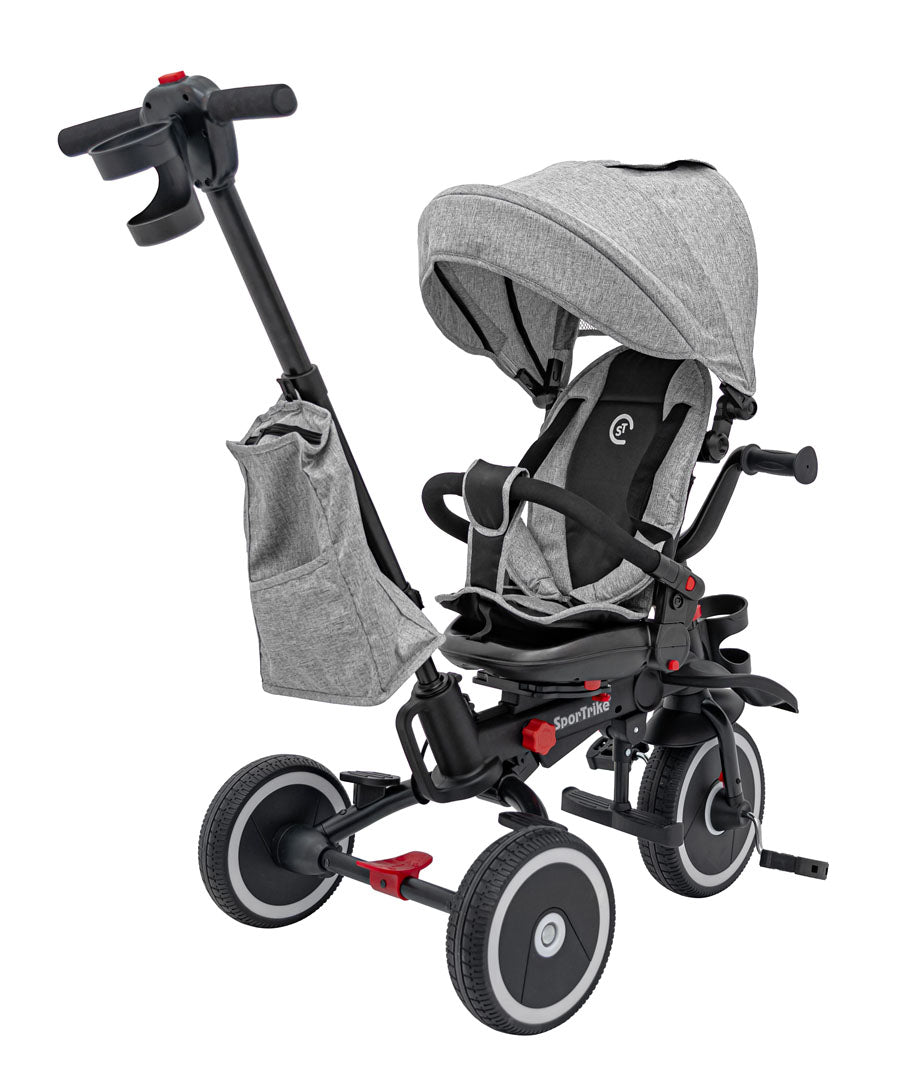 Dječji tricikl RIDER SPORTRIKE - Sivi