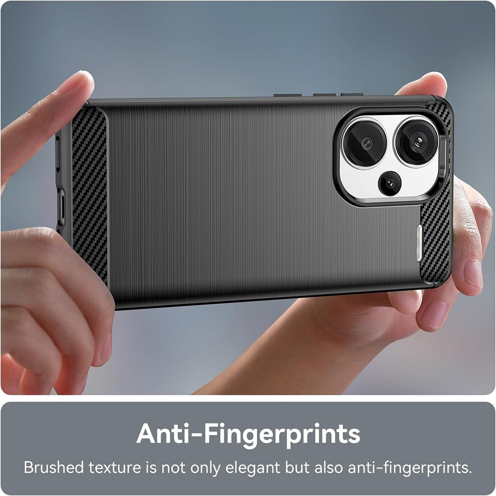 Techsuit Carbon Silicone kryt pro Xiaomi Redmi Note 13 Pro+ 5G – černá