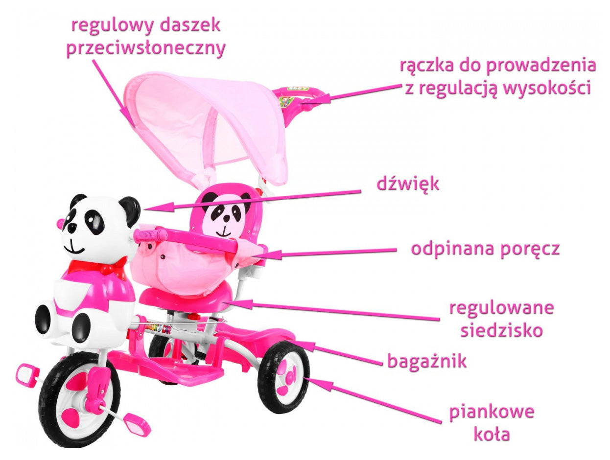 Tricikl PANDA - rozi