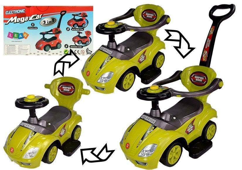 Dječja guralica Mega Car 3in1 - žuta