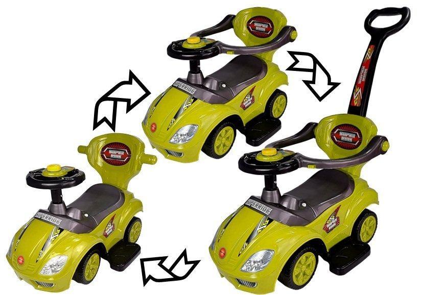 Dječja guralica Mega Car 3in1 - žuta