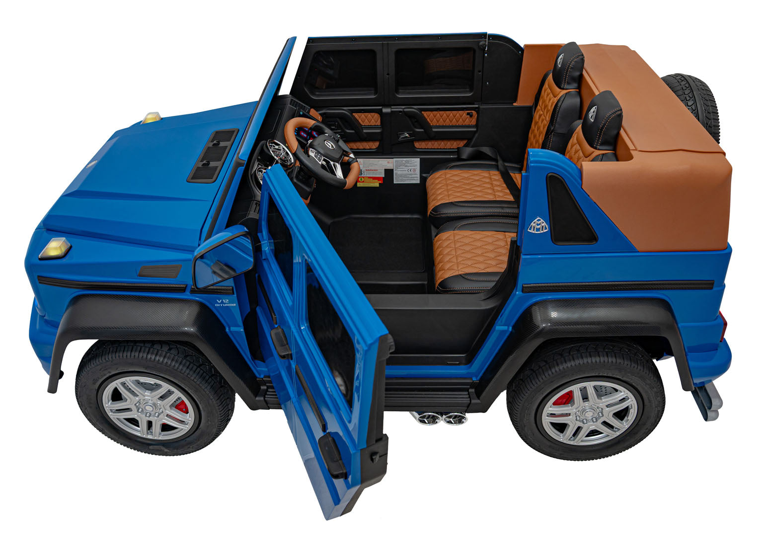 Licencirani auto na akumulator Mercedes Benz MAYBACH G650 STRONG - dvosjed - plavi