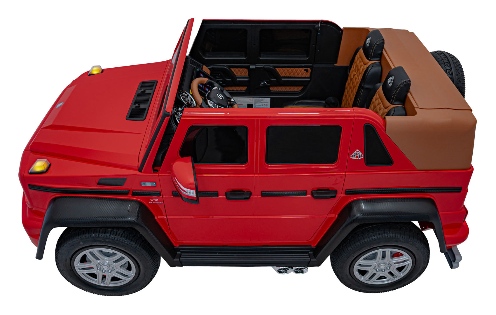 Licencirani auto na akumulator Mercedes Benz MAYBACH G650 STRONG - dvosjed - crveni