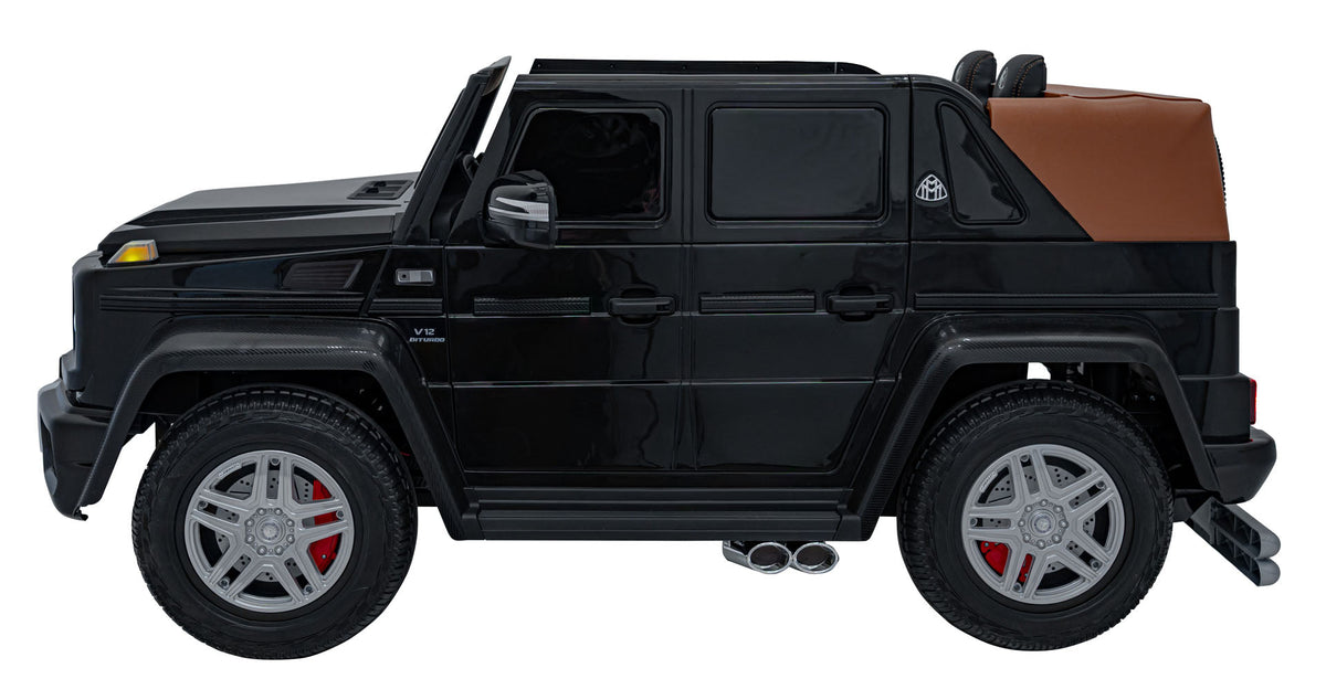 Licencirani auto na akumulator Mercedes Benz MAYBACH G650 STRONG - dvosjed - Crni