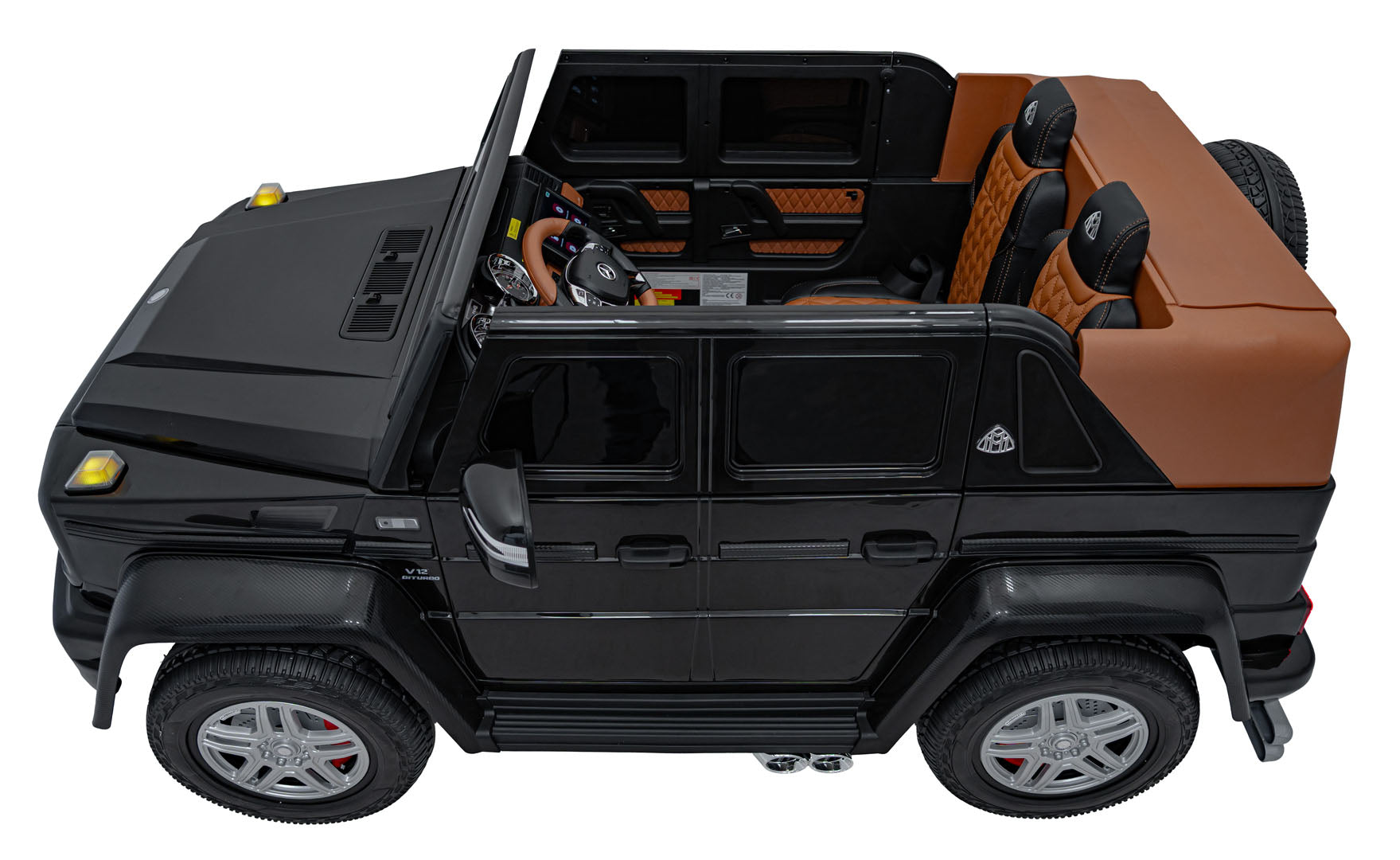 Licencirani auto na akumulator Mercedes Benz MAYBACH G650 STRONG - dvosjed - crni