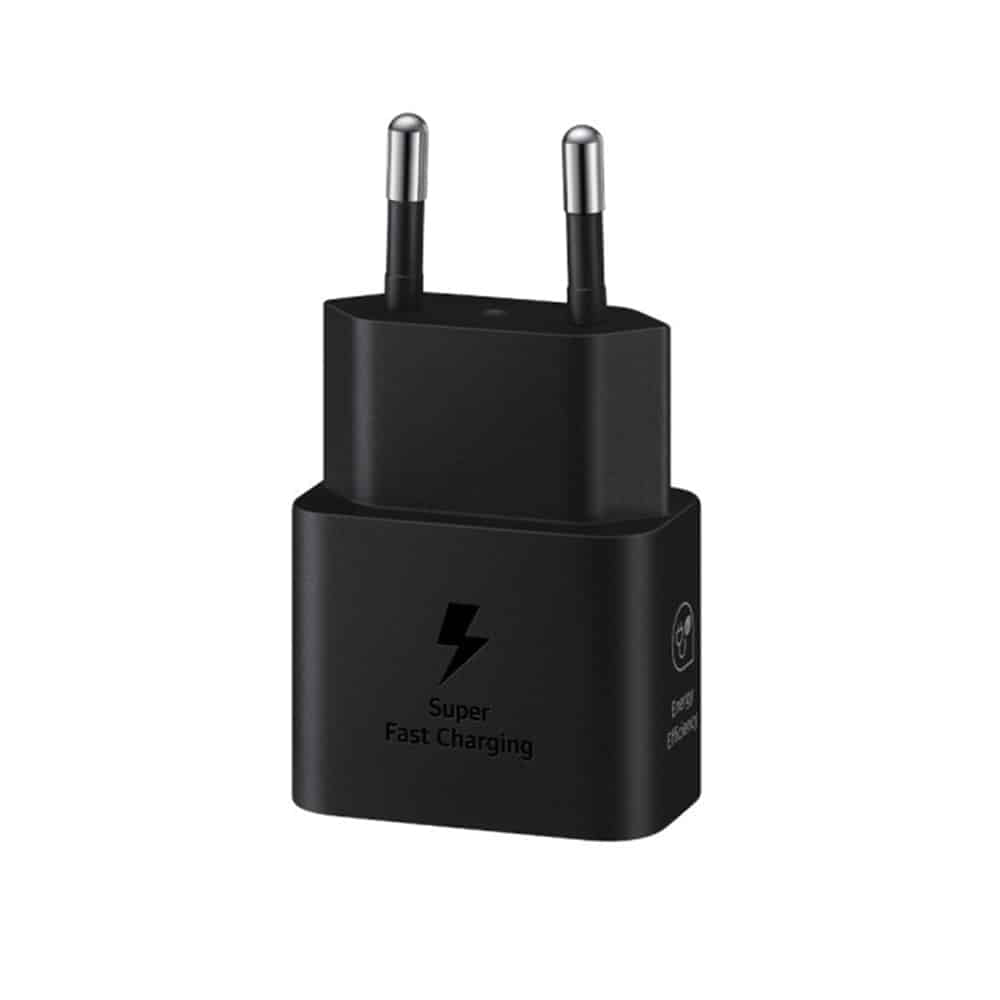 Samsung – Originální nástěnná nabíječka T2510 (EP-T2510XBEGEU) – Type-C 25W super rychlé nabíjení s USB-C kabelem – černá