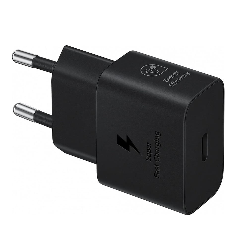 Samsung – Originální nástěnná nabíječka T2510 (EP-T2510XBEGEU) – Type-C 25W super rychlé nabíjení s USB-C kabelem – černá