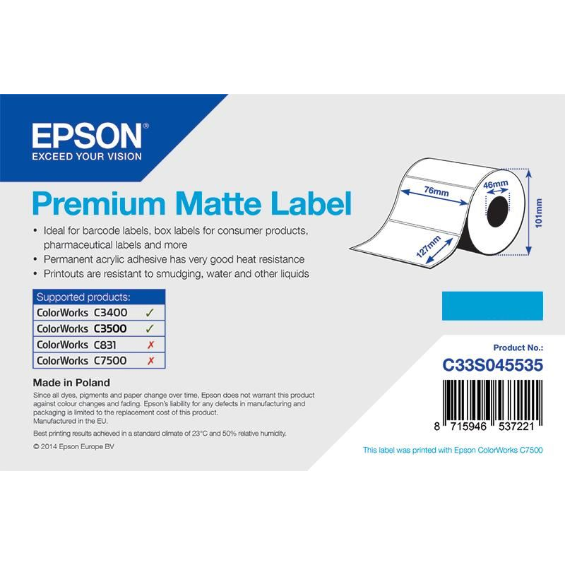 Epson Premium Matte Label Bijelo