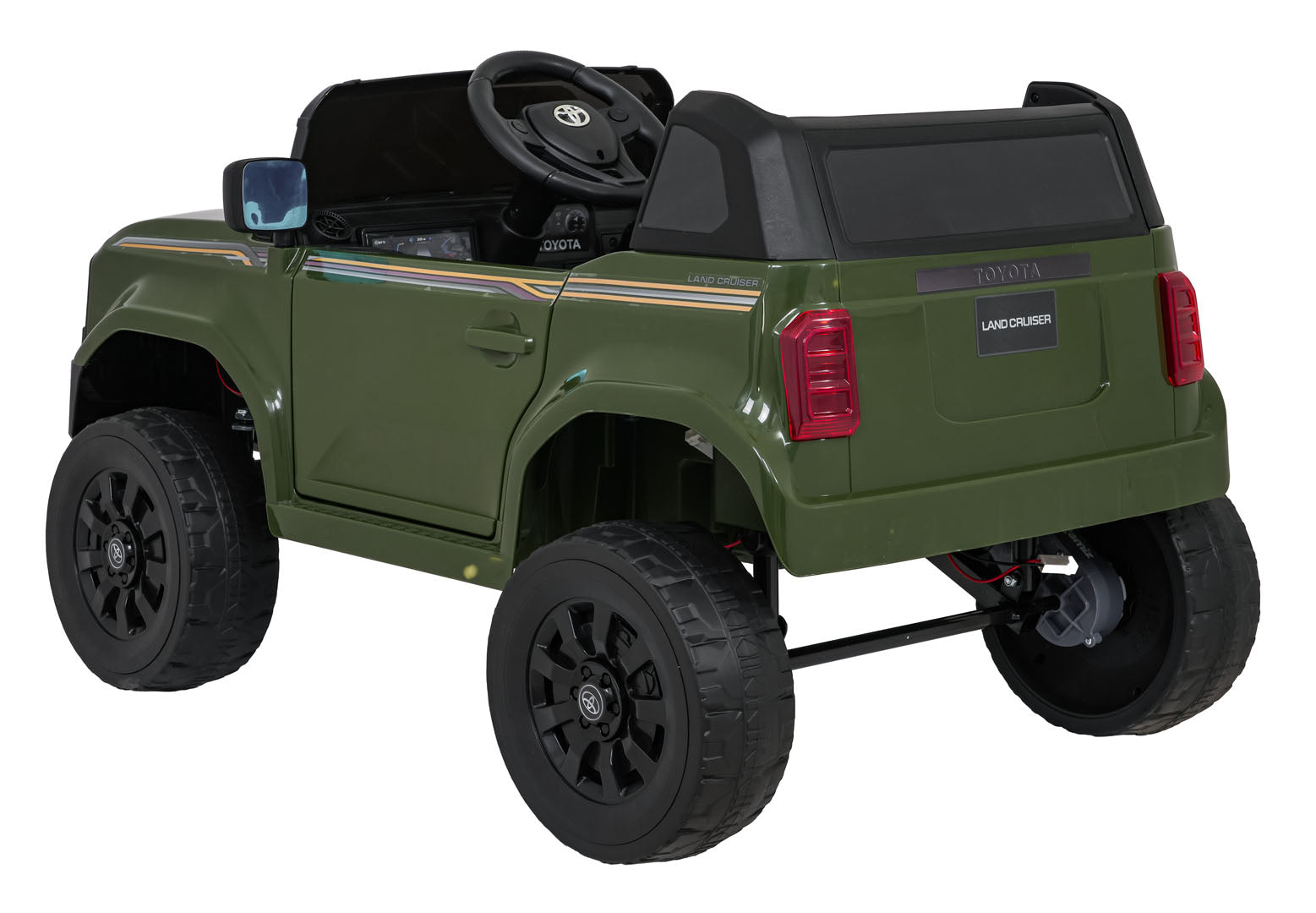 Licencirani auto na akumulator Toyota Land Cruiser PRADO 4x4 - tamno zeleni