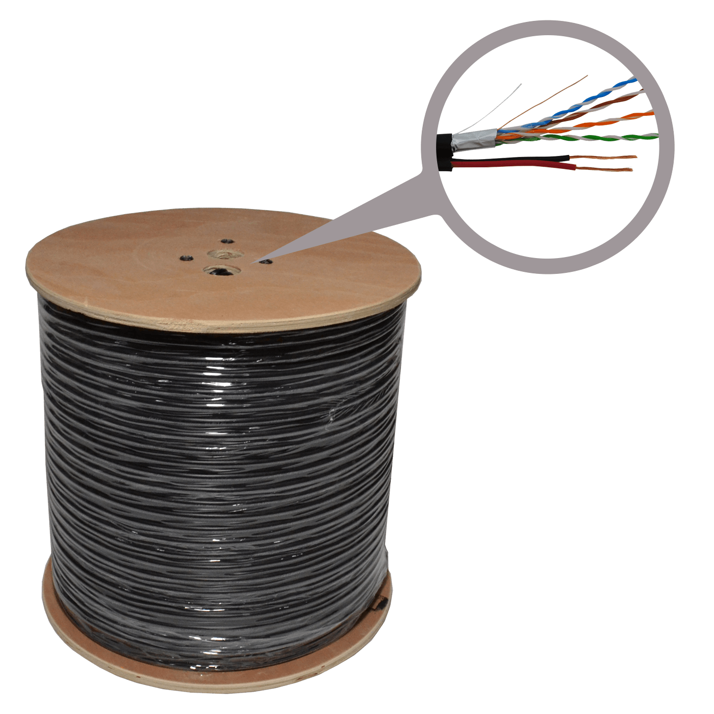 Eule Mrežni UTP CAT5e kabel + napajanje 2 x 0,75, CCA - CAT5+2C