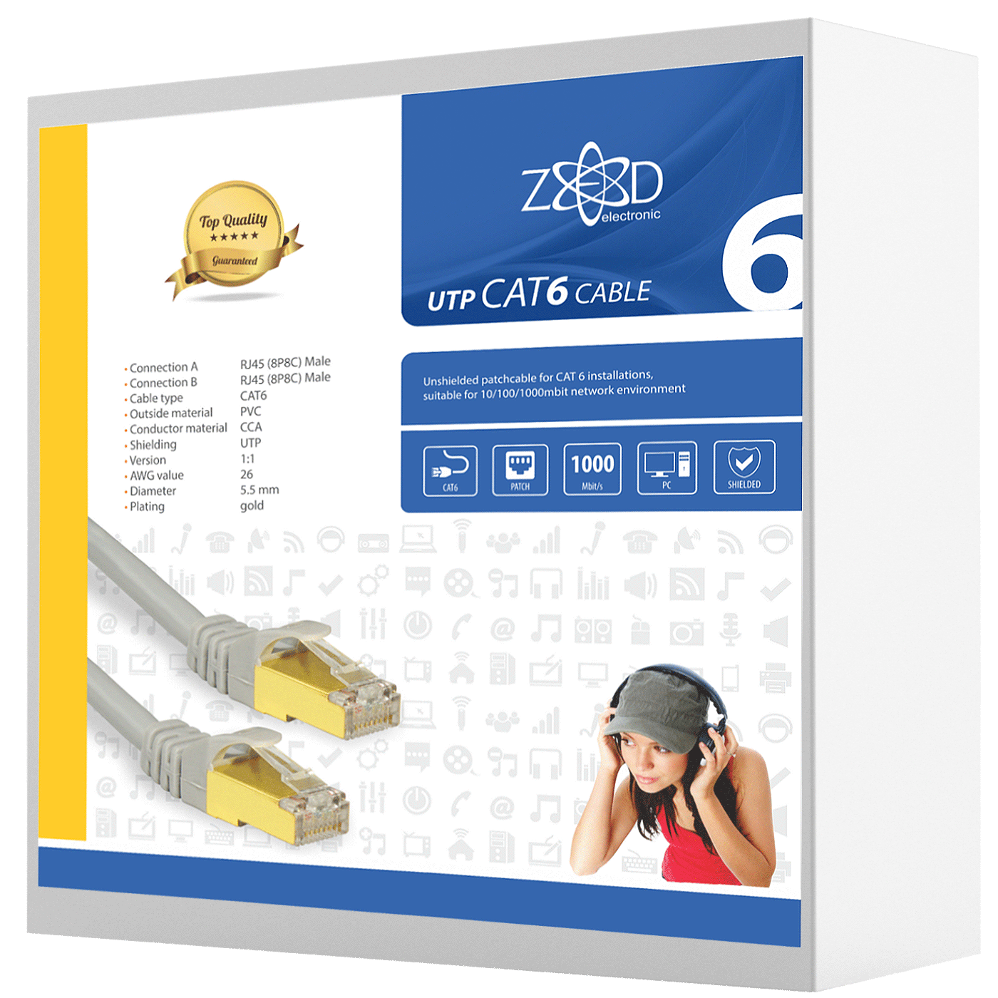 ZED electronic Mrežni FTP kabel, CAT6, 15 met - FTP6/15