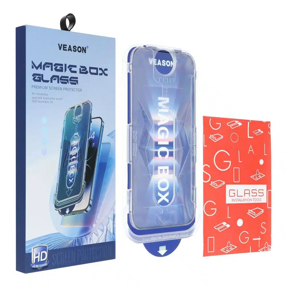 Tvrzené sklo 6D Pro Veason Easy-Install Glass – pro iPhone 14 Pro černé
