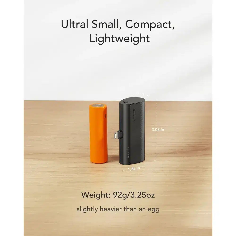Powerbank VEGER PlugOn – 5000mAh s integrovaným konektorem Lightning 8-pin PD 20W