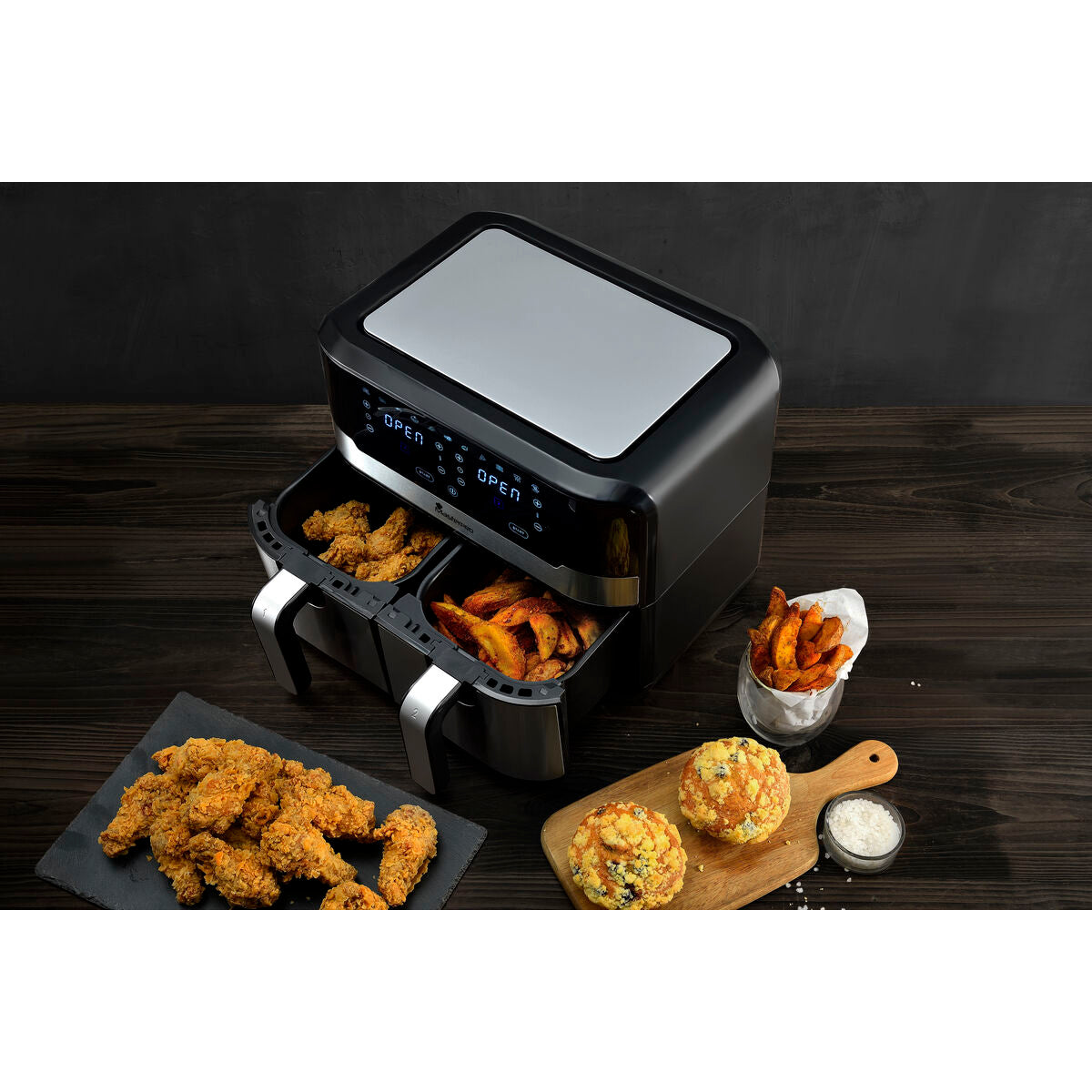 Friteza na Zrak Masterpro Rocket Duo 900 2400 W 9 L Crna