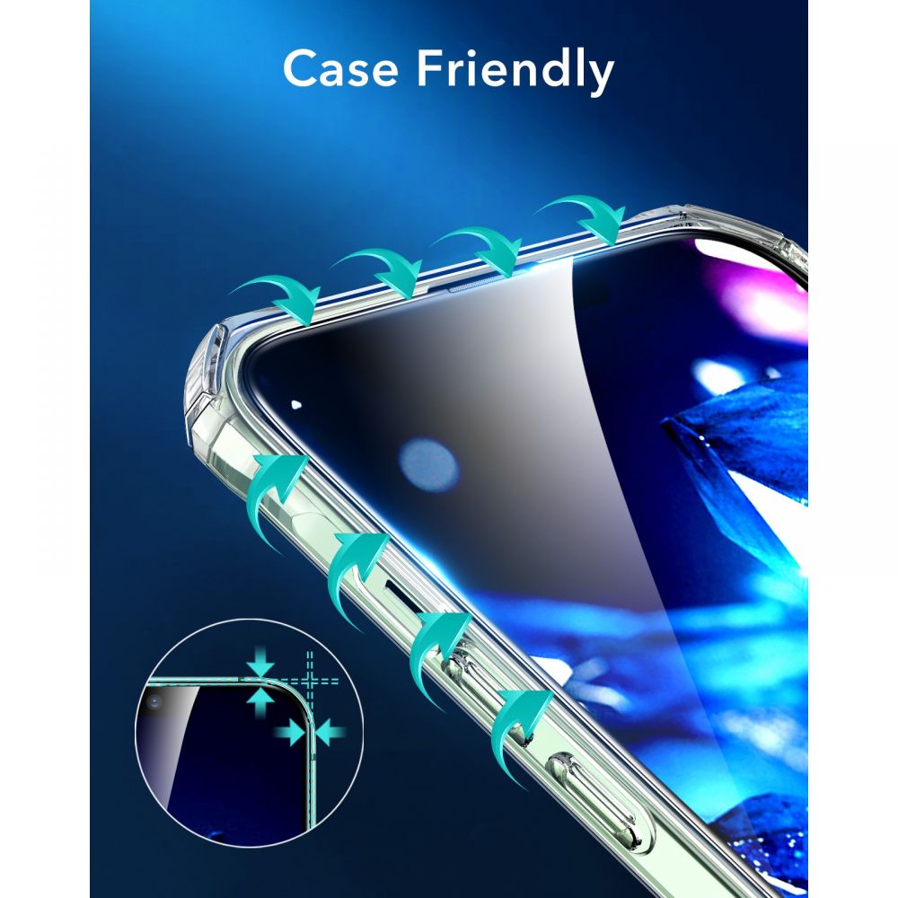 ESR ARMORITE TVRZENÉ SKLO 2KS BALENÍ PRO IPHONE 13 PRO MAX / 14 PLUS ČERNÁ