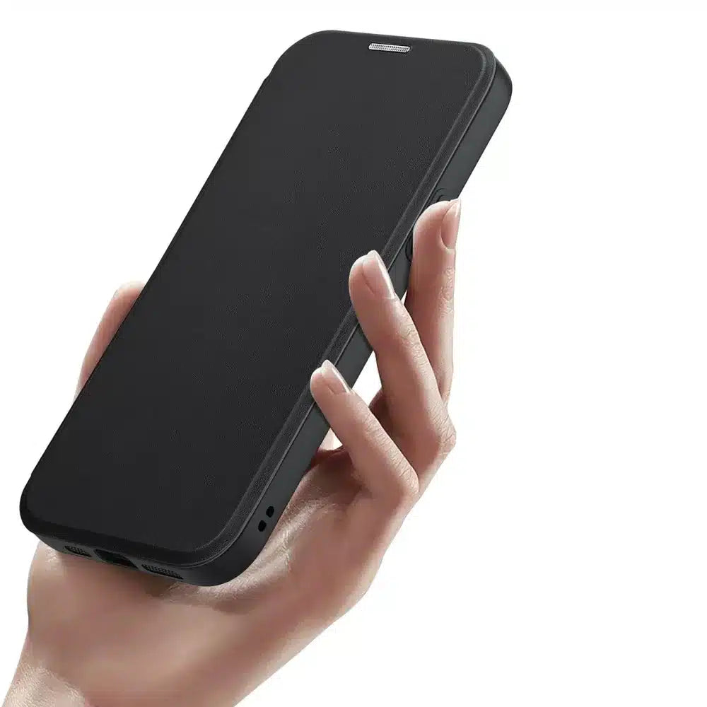DUX DUCIS Skin X Pro – MagSafe kompatibilní flipové pouzdro pro Apple iPhone 15 černé