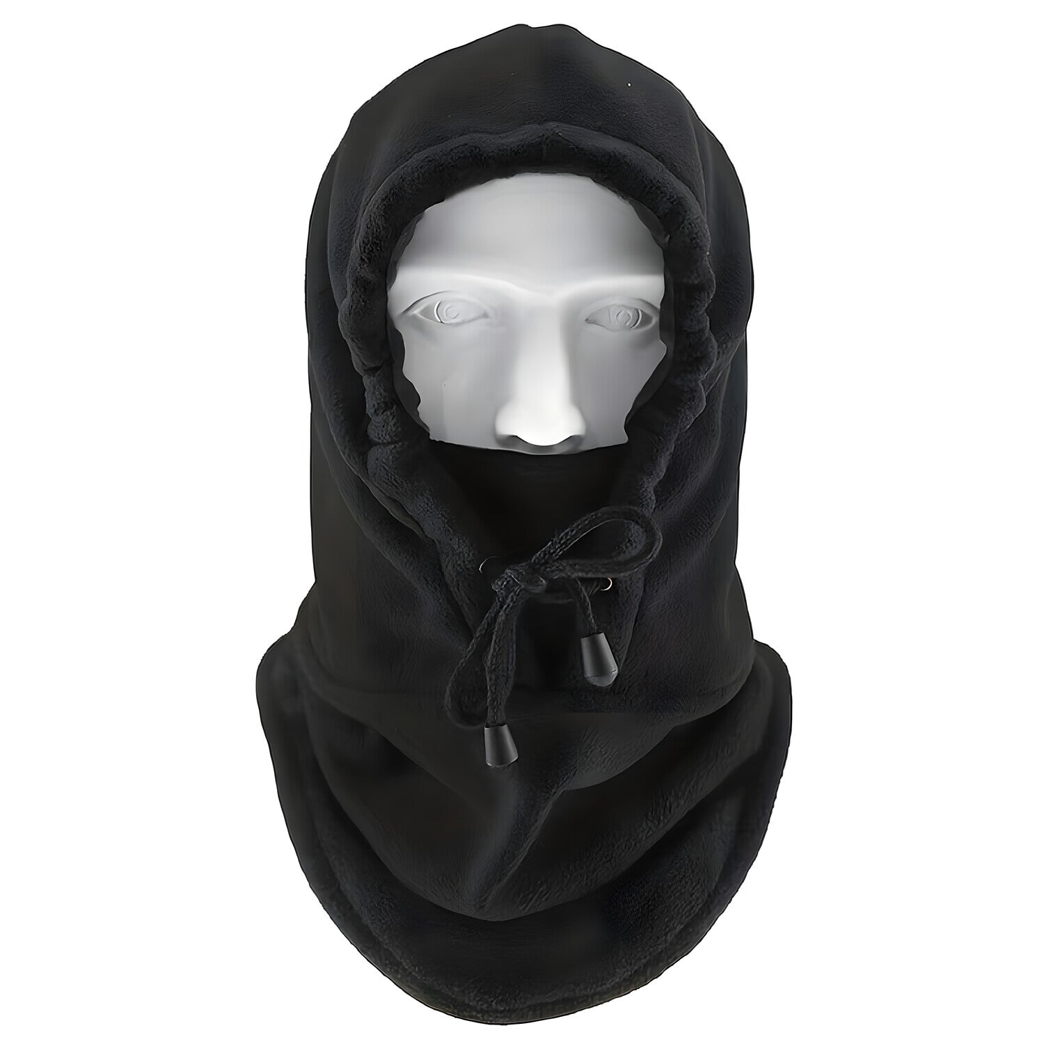Zimska fleece balaklava s kapuljačom - Crna/Tip2 KP37737