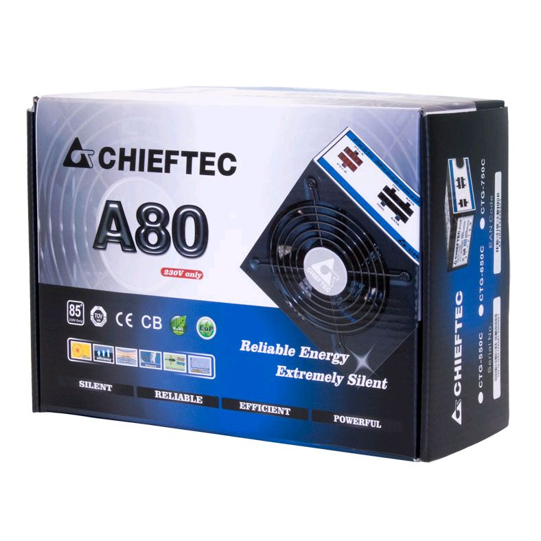 Chieftec CTG-550C jedinica za napajanje 550 W 20+4 pin ATX ATX Crno