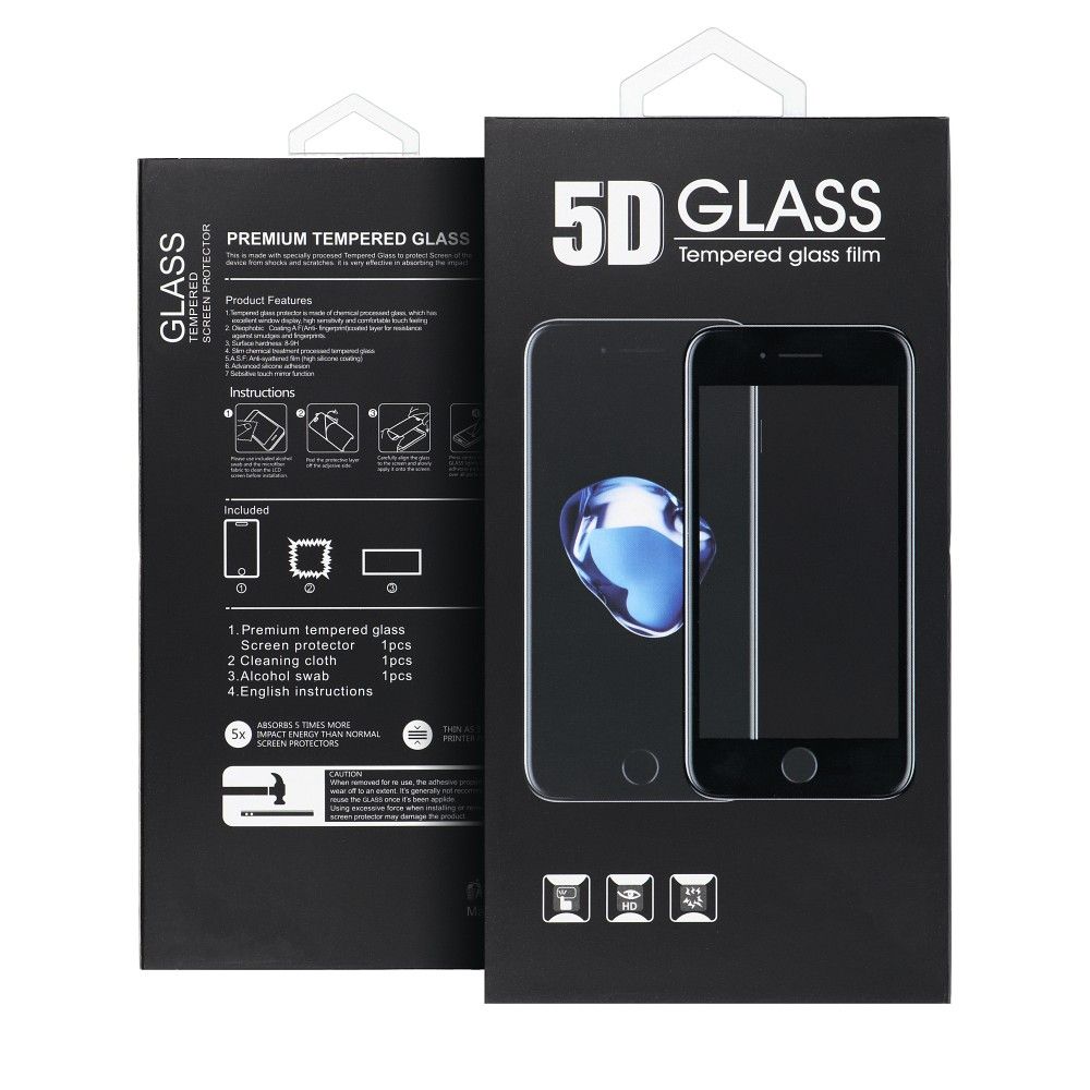 5D Full Glue tvrzené sklo pro Samsung Galaxy A03 / A04 / A04e s černým rámečkem