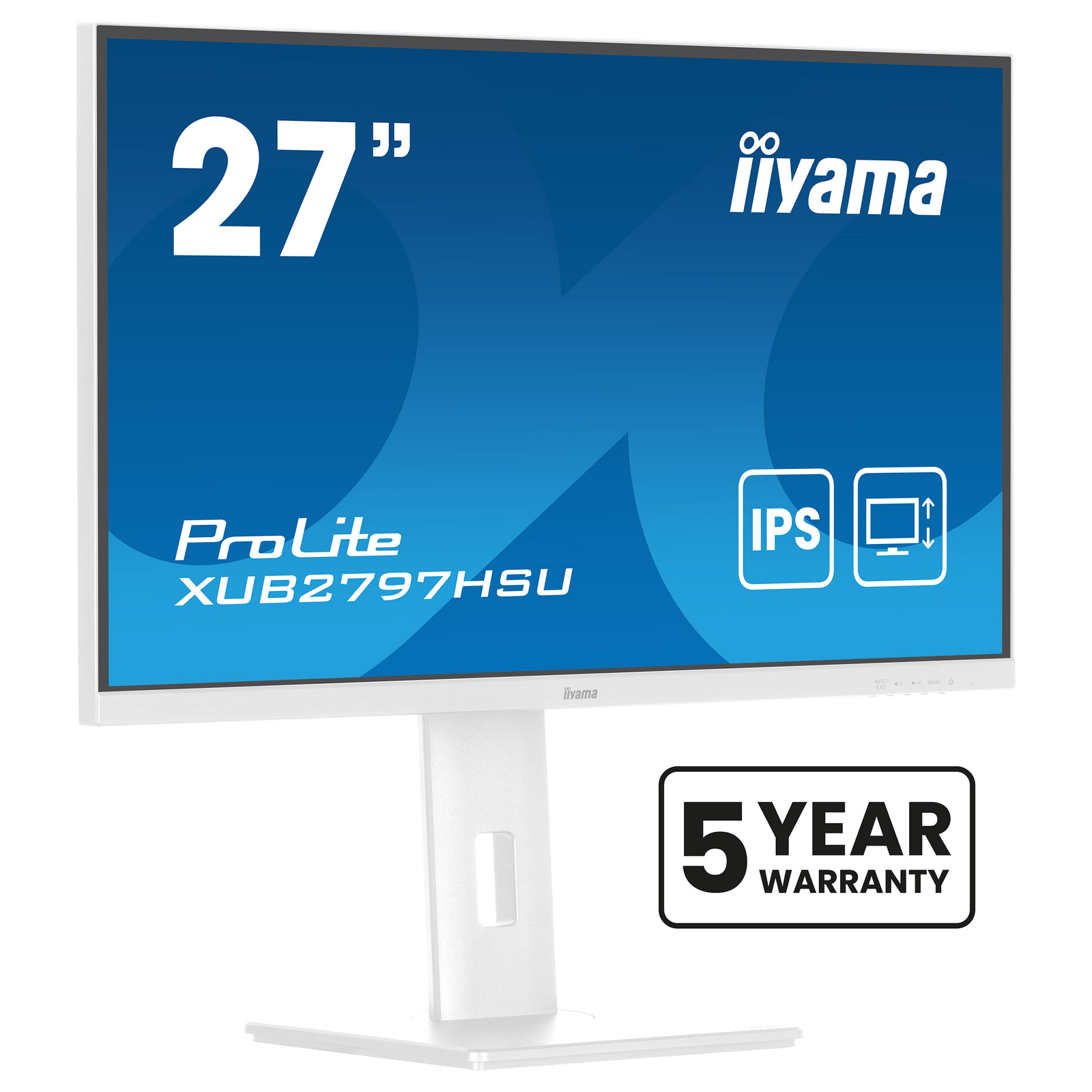 iiyama ProLite XUB2797HSU-W2 računalni monitor 68,6 cm (27") 1920 x 1080 pikseli Full HD LED Bijelo