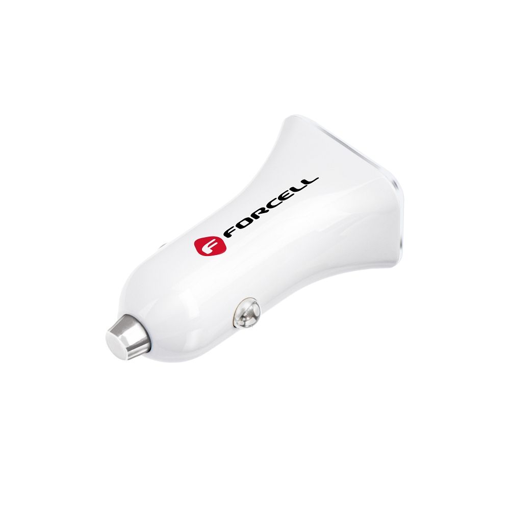 FORCELL autonabíječka USB 3.0 + USB C Quick Charging + Power Delivery PD20W 4A CC-QCPD01 bílá