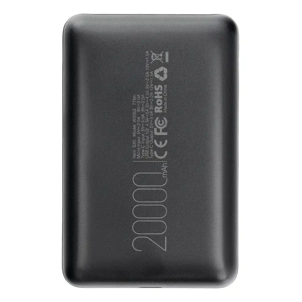 VEGER powerbank 20 000 mAh PD QC3.0 22,5W S20 (W2053) černá