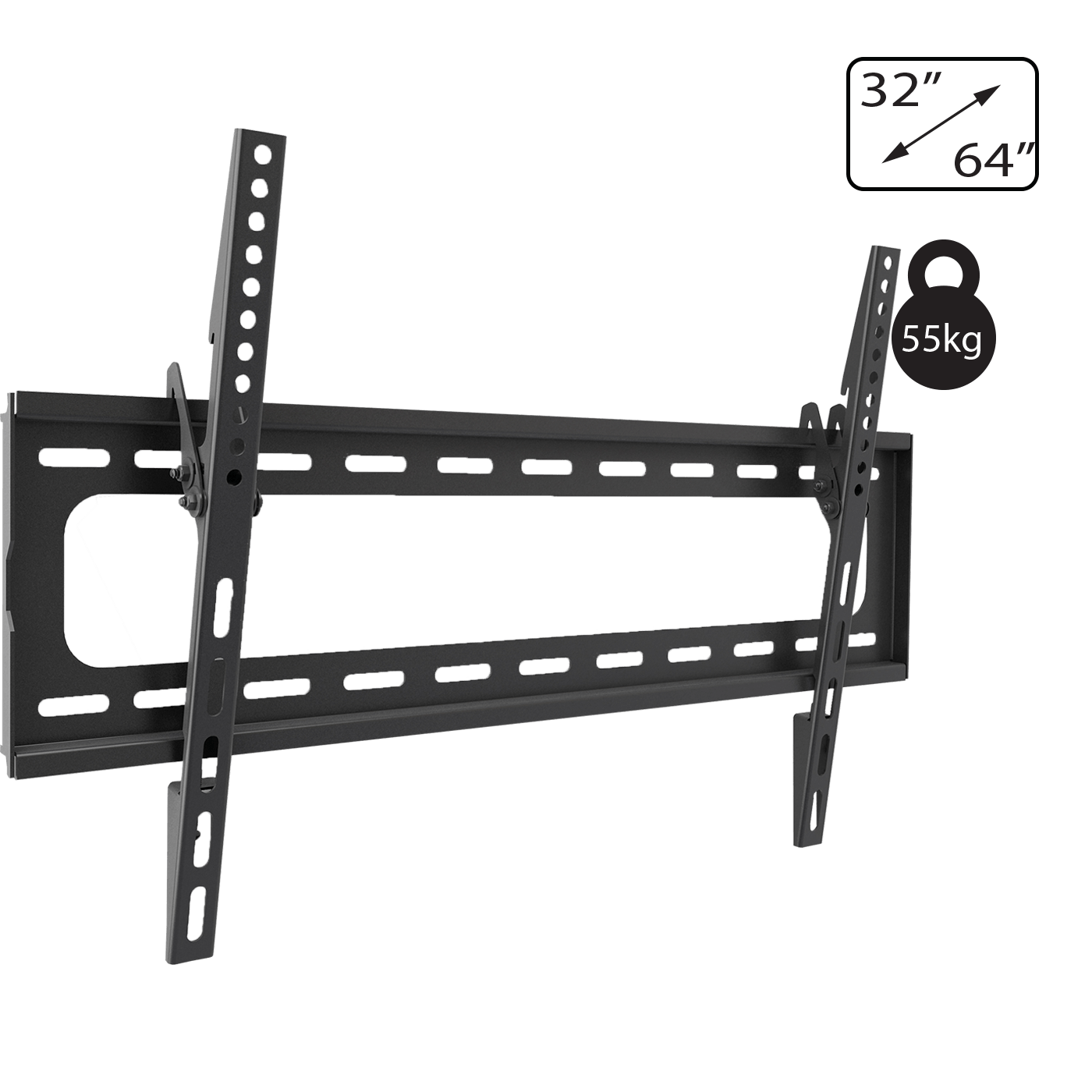 Amiko Nosač zidni za TV prijemnik 32" - 64", 55 kg, 2D - Wallmaster 32-64 Tilt