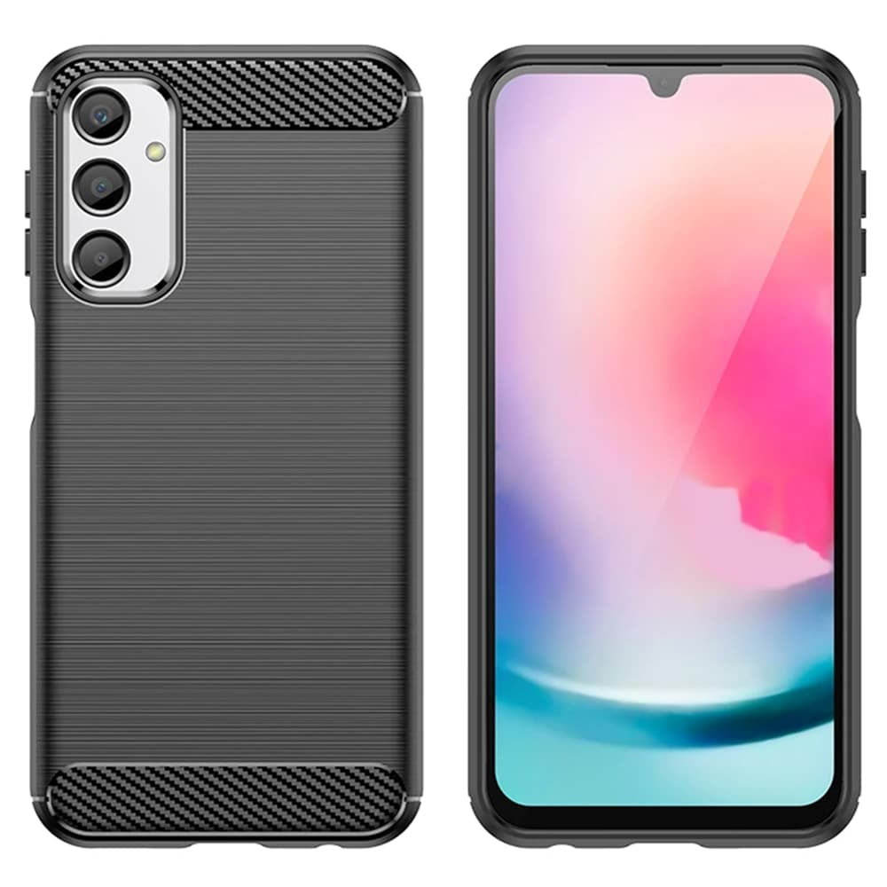 Techsuit Carbon Silicone maska za Samsung Galaxy A25 5G – crna