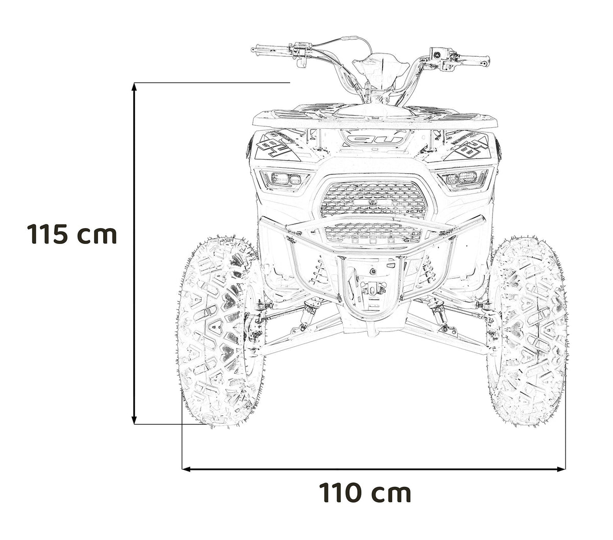 Quad na benzin MONSTER 200CC - Crveni