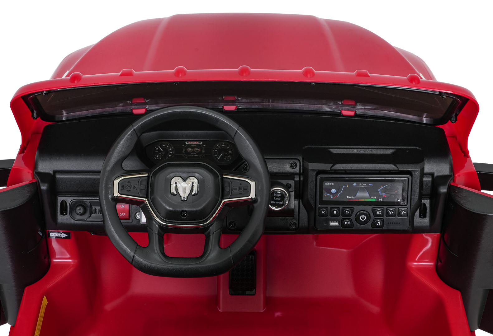 Licencirani auto na akumulator RAM 3500 - dvosjed - crveni