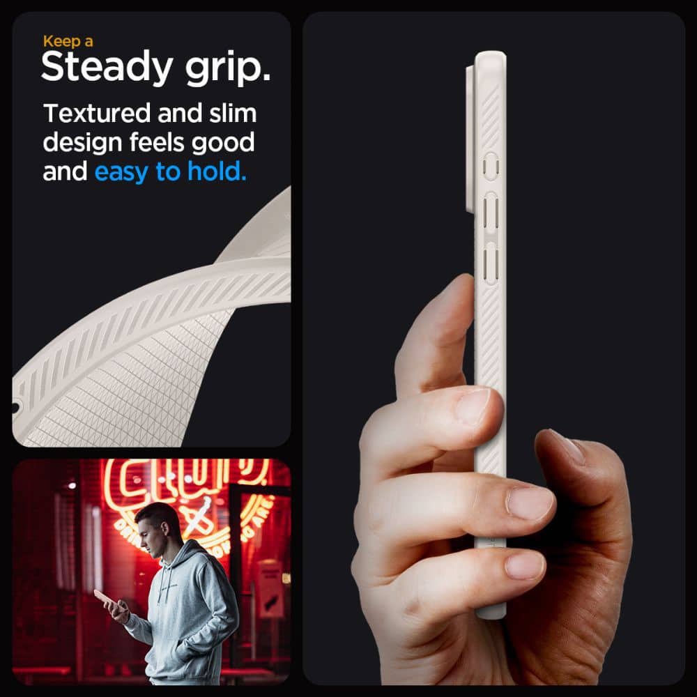Spigen LIQUID AIR kryt pro iPhone 15 Pro Max ACS07212 - Natural Titanium