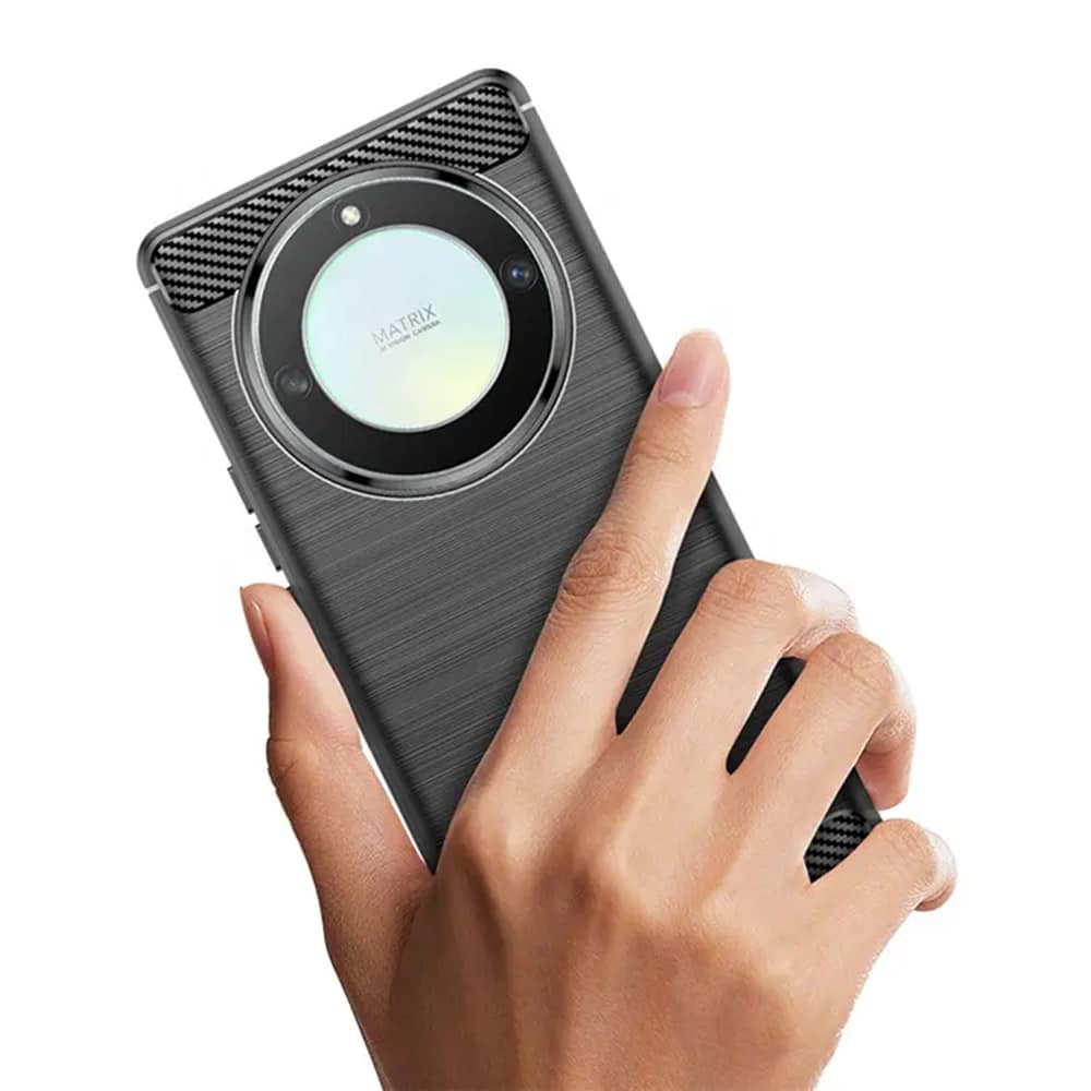 Techsuit Carbon Silicone pouzdro pro Honor Magic 6 Lite – černé