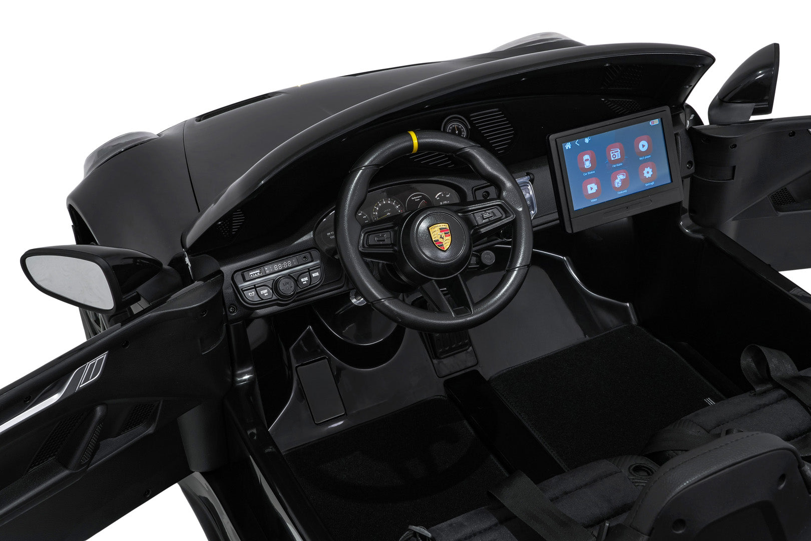 Licencirani auto na akumulator Porsche 911 GT3 STRONG MP4 - dvosjed - crni
