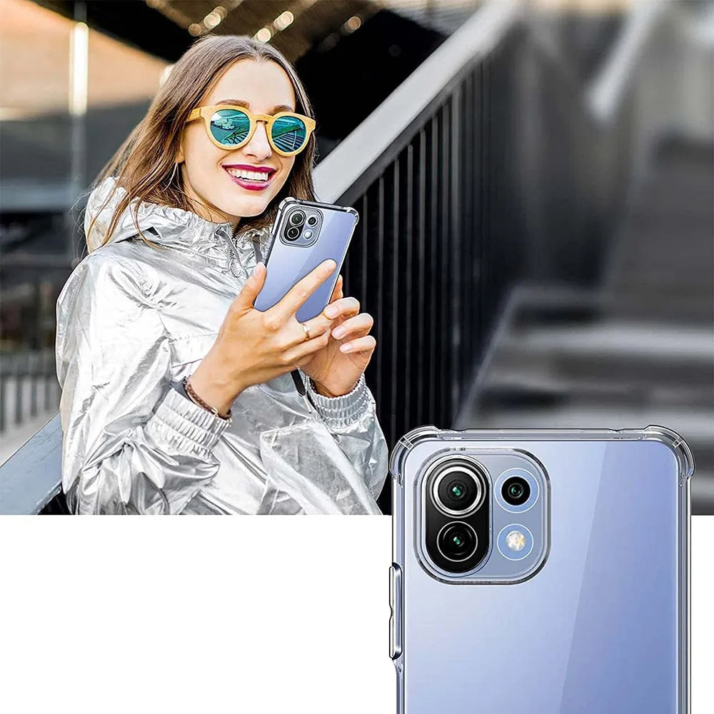 Techsuit Shockproof Clear Silicone průhledné nárazuvzdorné pouzdro pro Xiaomi Mi 11 Lite 4G / Mi 11 Lite 5G / 11 Lite 5G NE